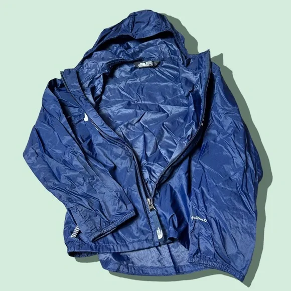 Youth The North Face Jacket Navy Blue Youth Size XS Windbreaker Wall Zip Up - Picture 8 of 9
